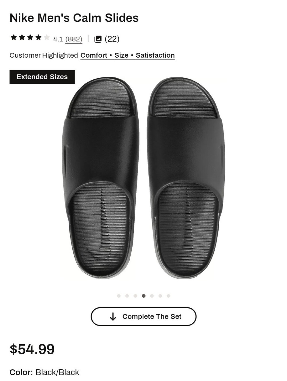 Nike Men's Calm Slide Sandals in Black M11
